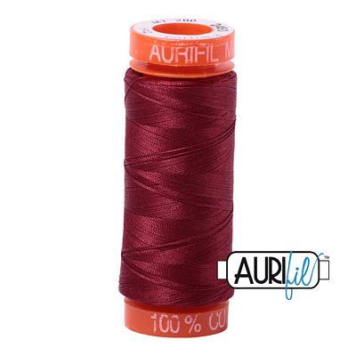 Aurifil Cotton Mako 50wt 200m 10ct Dark Carmine Red