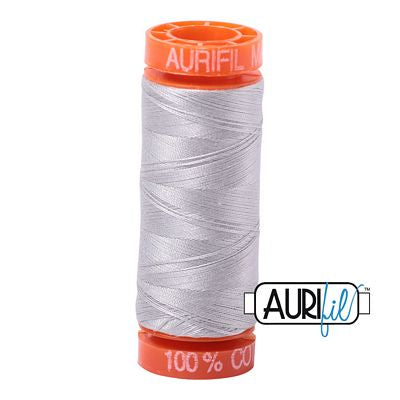Aurifil Cotton Mako 50wt 200m 10ct Aluminum