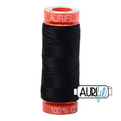Aurifil Cotton Mako 50wt 200m 10ct Black