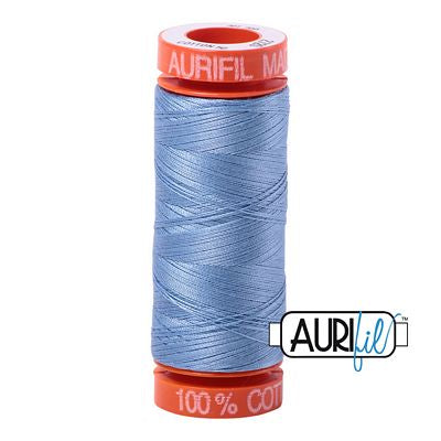 Aurifil Cotton Mako 50wt 200m 10ct Light Delft Blue