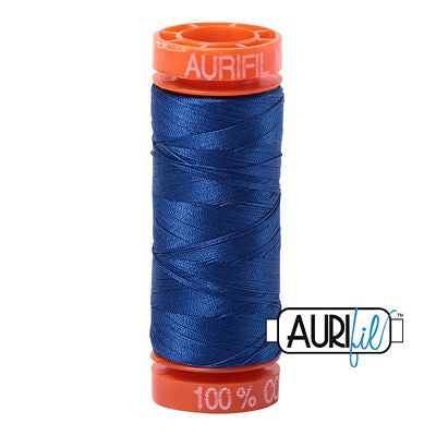 Aurifil Cotton Mako 50wt 200m 10ct Dark Cobalt