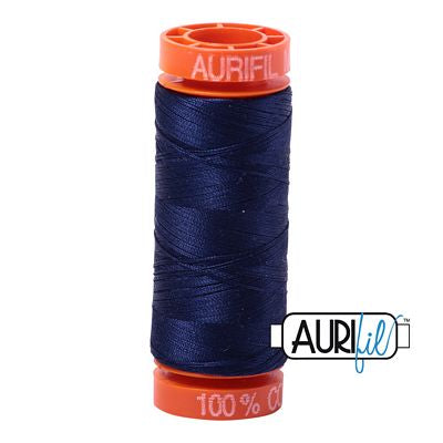 Aurifil Cotton Mako 50wt 200m 10ct Midnight