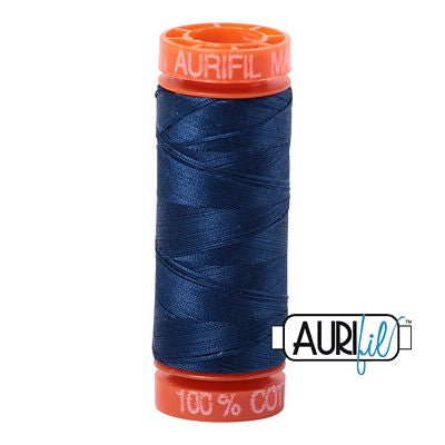 Aurifil Cotton Mako 50wt 200m 10ct Medium Delft Blue