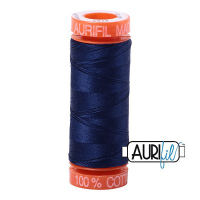 Aurifil Cotton Mako 50wt 200m 10ct Dark Navy