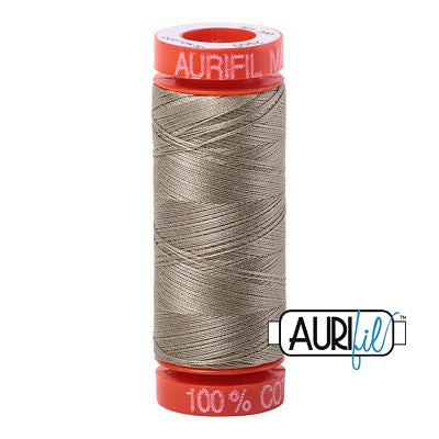 Aurifil Cotton Mako 50wt 200m 10ct Light Khaki Green