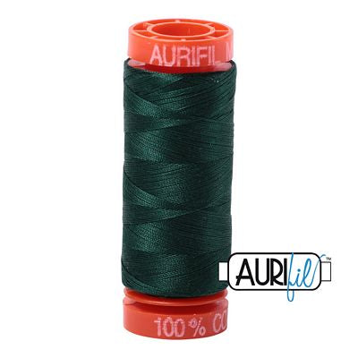 Aurifil Cotton Mako 50wt 200m 10ct Forest Green