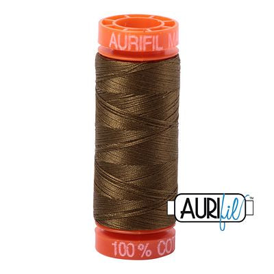 Aurifil Cotton Mako 50wt 200m 10ct Dark Olive