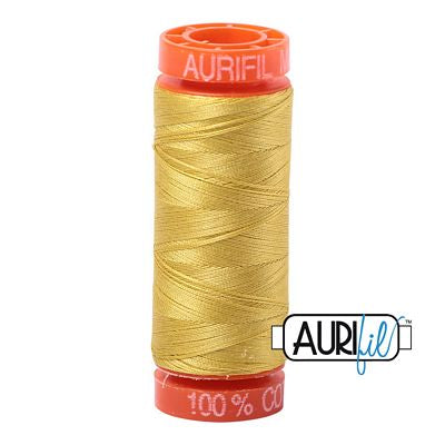 Aurifil Cotton Mako 50wt 200m 10ct Gold Yellow