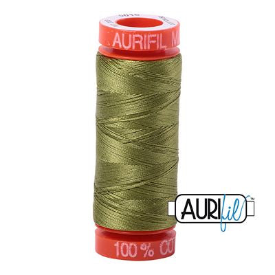 Aurifil Cotton Mako 50wt 200m 10ct Olive Green