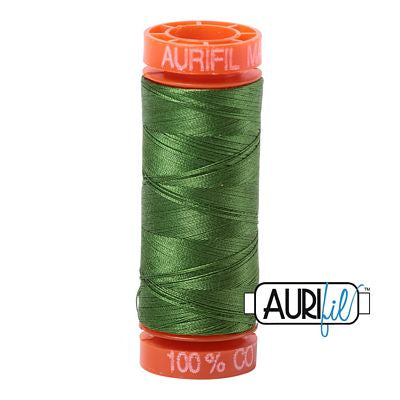 Aurifil Cotton Mako 50wt 200m 10ct Dark Grass Green