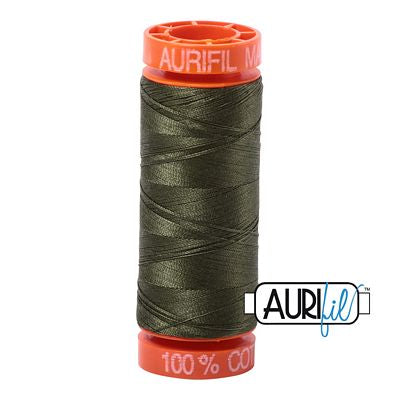 Aurifil Cotton Mako 50wt 200m 10ct Medium Green