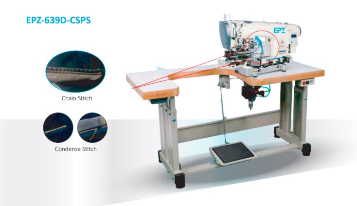 Direct Drive Chainstitch Bottom Hemming Machine with Automatic