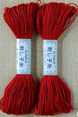 Olympus Sashiko Cotton 22yd Rose Red
