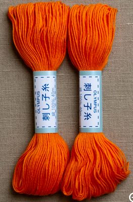 Olympus Sashiko Cotton 22yd Orange