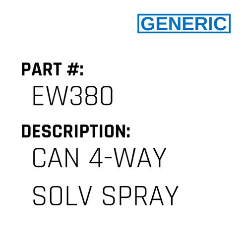 Can 4-Way Solv Spray - Generic #EW380