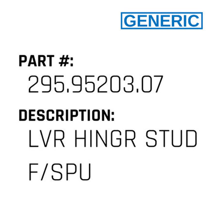 Lvr Hingr Stud F/Spu - Generic #295.95203.07