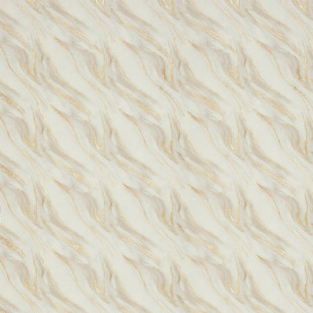 Gilded Fabric Collection - Waves Metallic Ink White