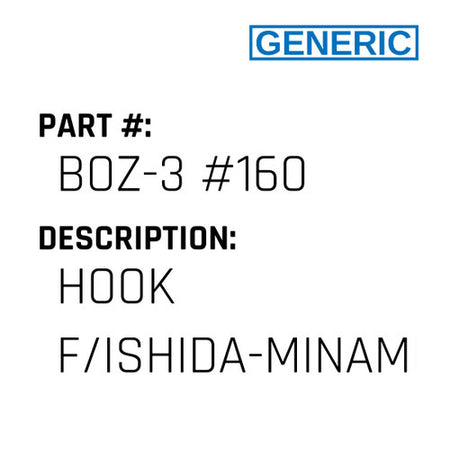 Hook F/Ishida-Minami - Generic #BOZ-3 #160