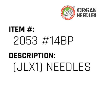 (Jlx1) Needles - Organ Needle #2053 #14BP