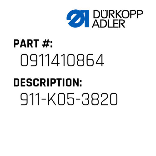 911-K05-3820 - Dürkopp Adler #0911 410864