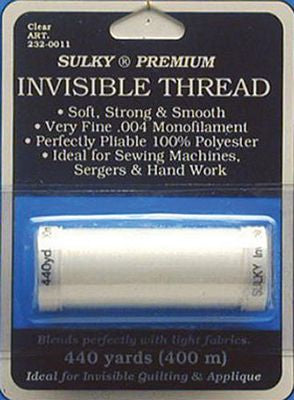 Sulky Invisible Thread Carded 400m Clear