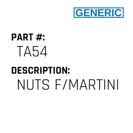 Nuts F/Martini - Generic #TA54