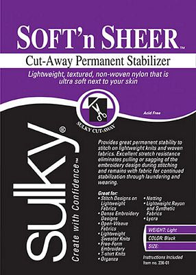 Sulky Black Soft N Sheer 8 in x 11 yd