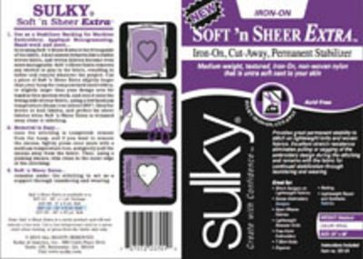Sulky Soft'n Sheer Extra,1 yd Pkg 20 in x 36 in