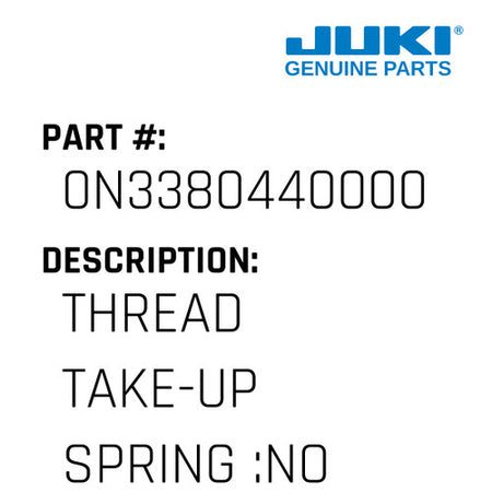 Thread Take-Up Spring :No.2 :0.4Mm Dia. - Juki #0N3380440000