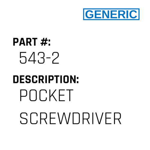 Pocket Screwdriver - Generic #543-2