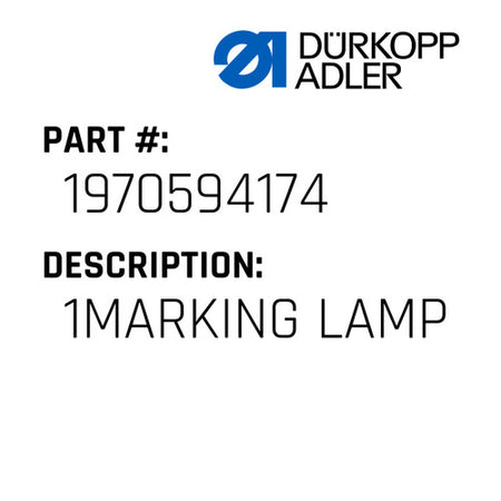1 Marking Lamp - Dürkopp Adler #1970 594174