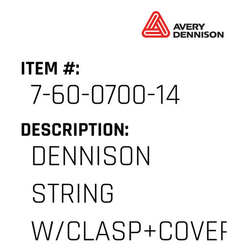 Dennison String W/Clasp+Cover - Avery-Dennison #7-60-0700-14