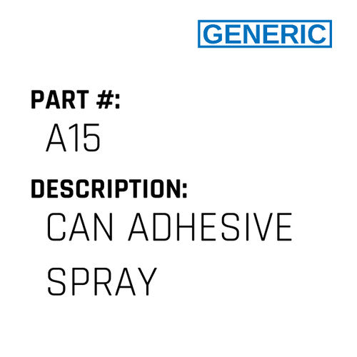 Can Adhesive Spray - Generic #A15