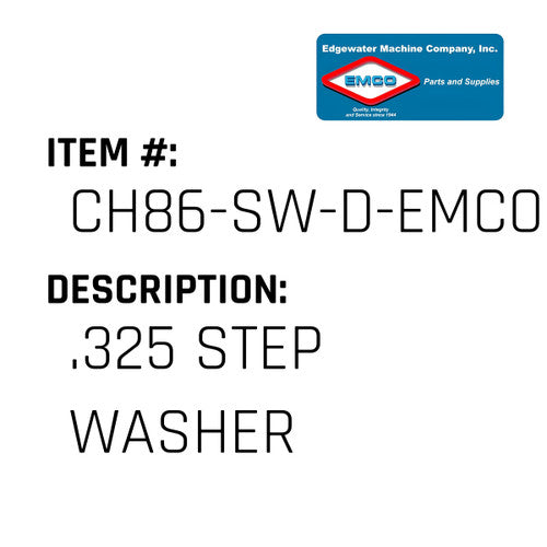 .325 Step Washer - EMCO #CH86-SW-D-EMCO