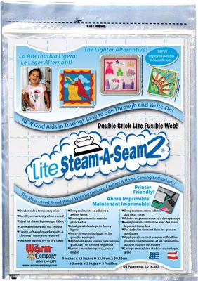 Lite Steam-A-Seam 2, 9x12in 5/pkg 24/cs Drop Ship