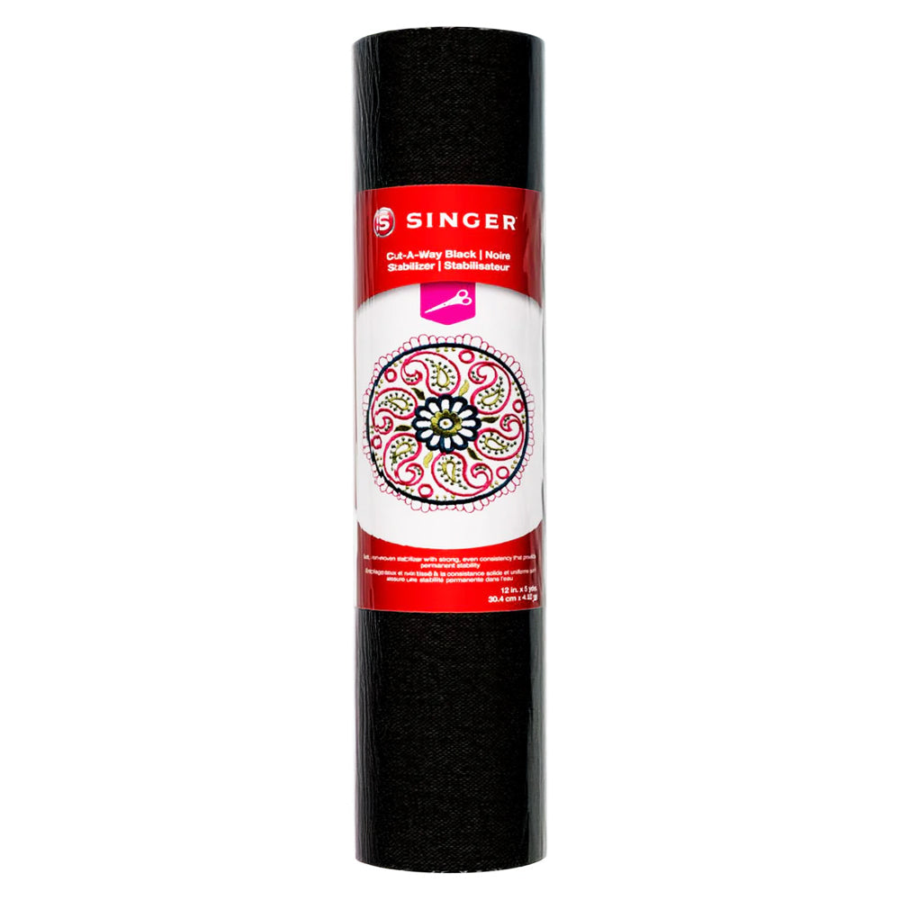 Singer Cut-A-Way Black Stabilizer - 12" x 15yds