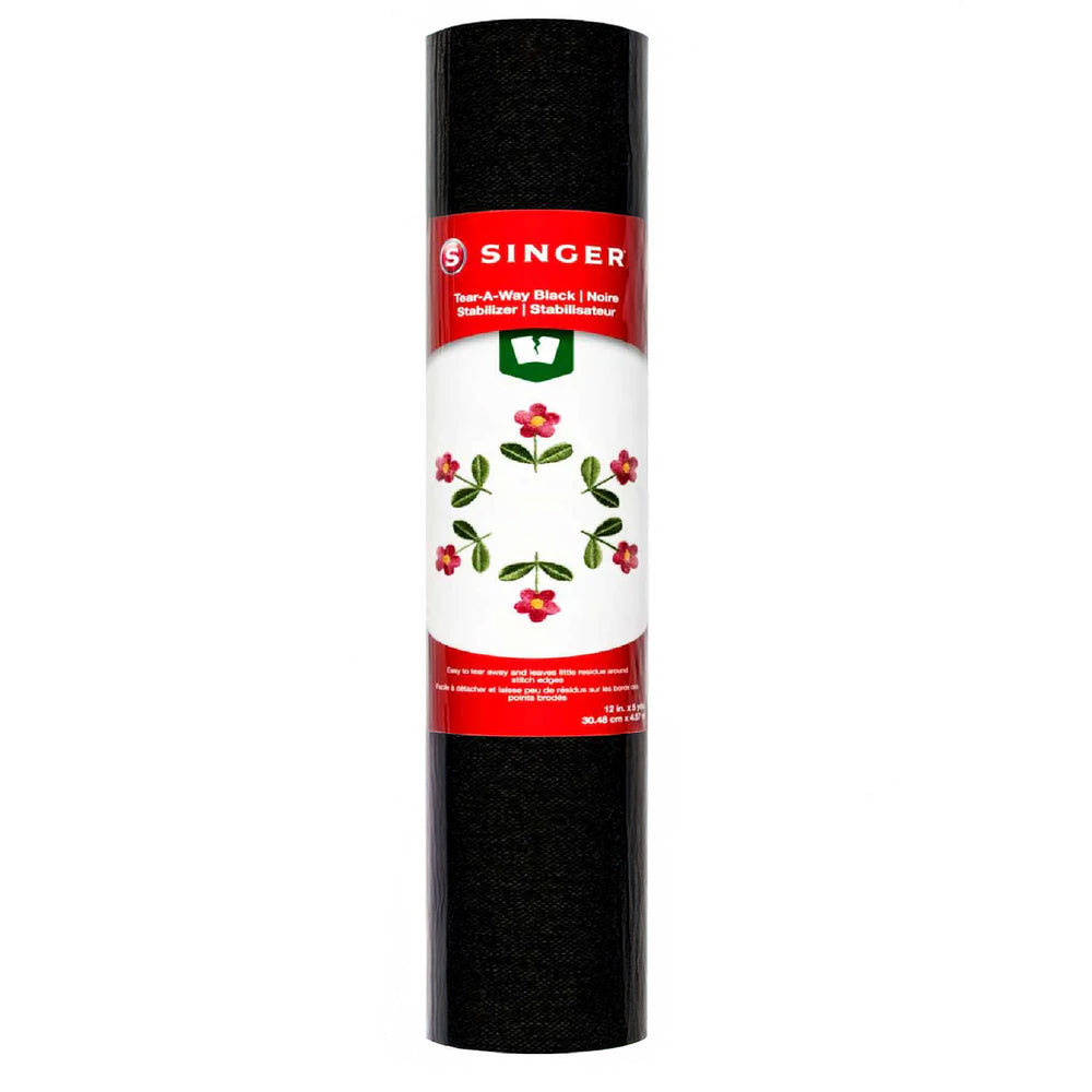 Singer Tear-A-Way Black Stabilizer - 12" x 5yds