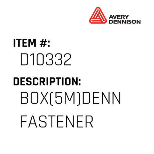 Box(5M)Denn Fastener - Avery-Dennison #D10332