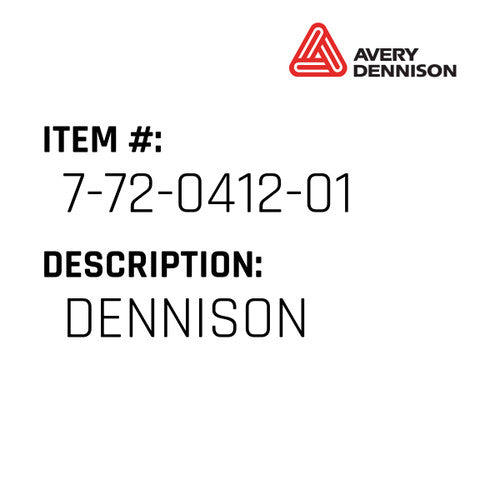 Dennison - Avery-Dennison #7-72-0412-01