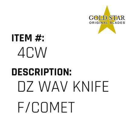 Dz Wav Knife F/Comet - Gold Star #4CW