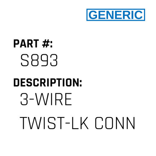 3-Wire Twist-Lk Conn - Generic #S893