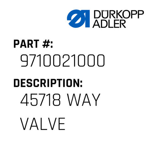 45718 Way Valve - Dürkopp Adler #9710 021000