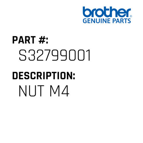 Nut M4 - Brother #S32799001