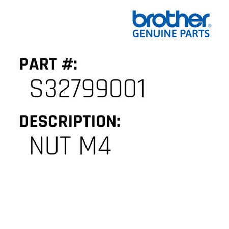 Nut M4 - Brother #S32799001