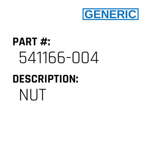 Nut - Generic #541166-004