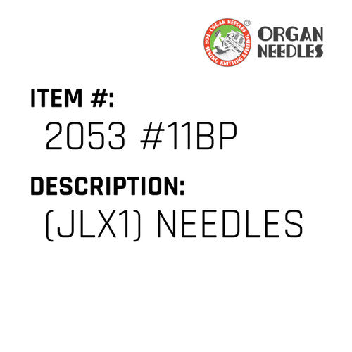 (Jlx1) Needles - Organ Needle #2053 #11BP