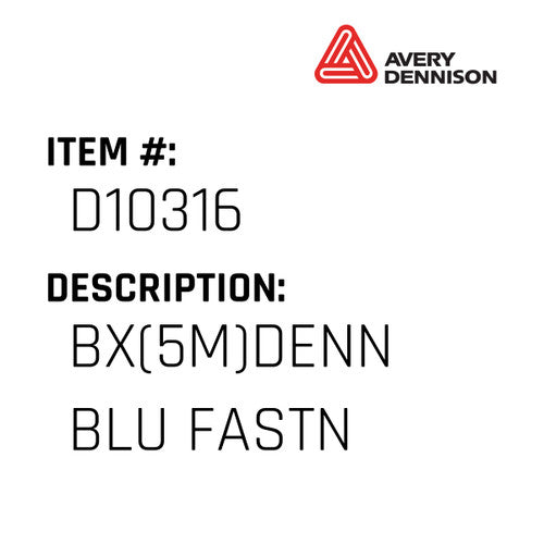 Bx(5M)Denn Blu Fastn - Avery-Dennison #D10316