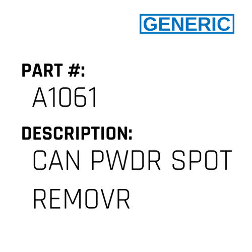 Can Pwdr Spot Removr - Generic #A1061