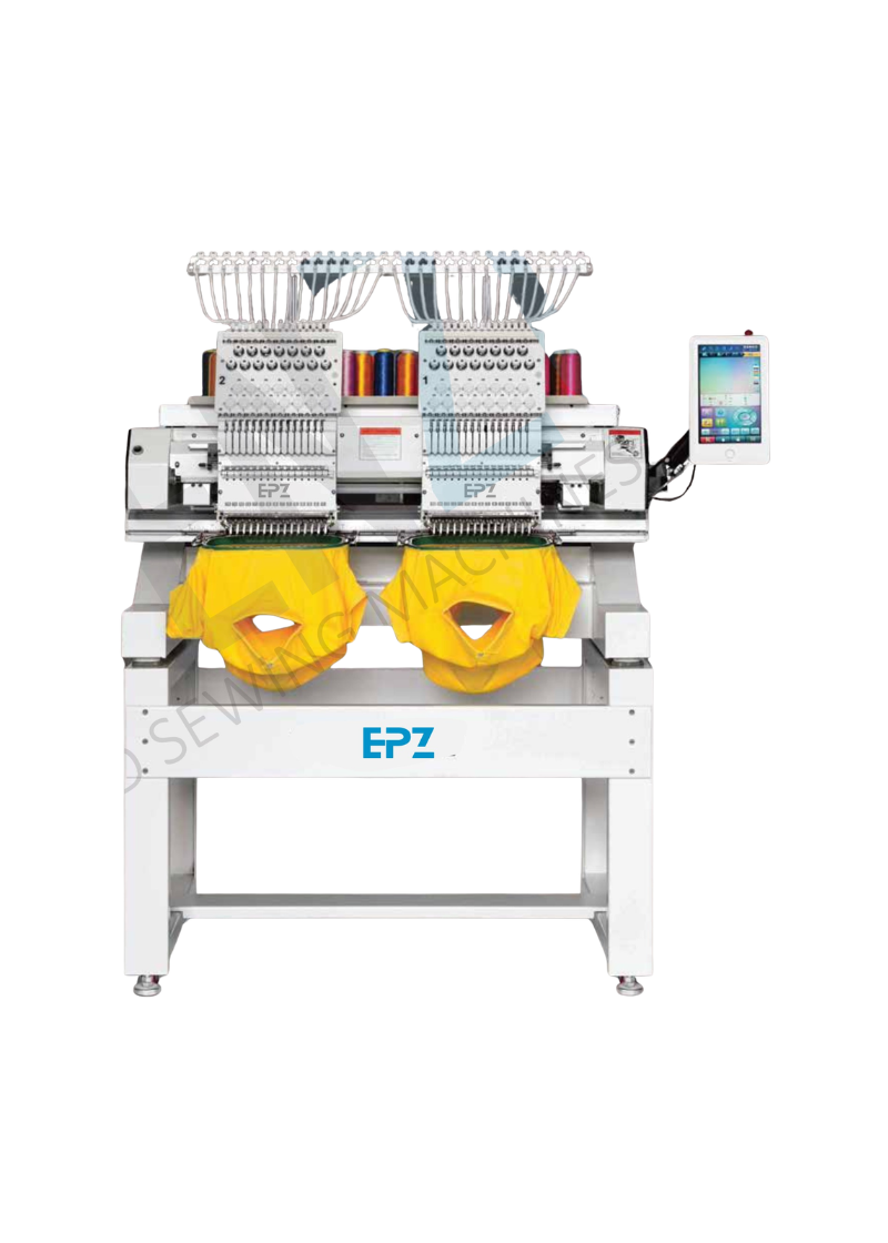 EPZ-BC-1502 – 2 Head Commercial Embroidery Machine – 400×450mm