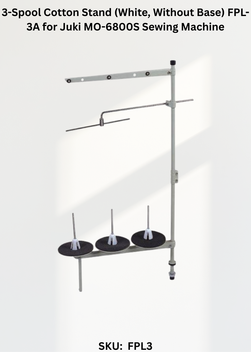 3-Spool Cotton Stand (White, Without Base) FPL-3A for Juki MO-6800S Sewing Machine